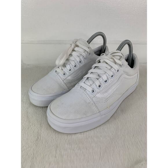 Vans Unisex Old Skool 500714 White Woven Shoes Sneakers Women's Size 7.5 - Picture 1 of 8